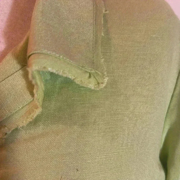 Toofan size small, aloe colored linen shirt, NWT - Picture 2 of 10